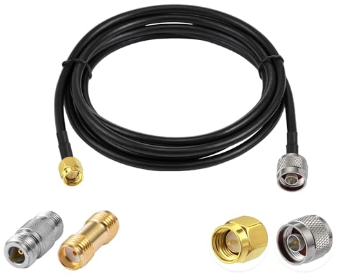 POBADY N-тато на SMA-тато Низьковтратний коаксіальний кабель RG58 10 футів/3 м + 2 шт. Комплект адаптерів N на SMA для антени 3G 4G 5G LTE, радіолюбительського зв язку, GPS, WiFi
POBADY N-тато на SMA-тато Низьковтратний коаксіальний кабель RG58 10 футів/3 м + 2 шт. Комплект адаптерів N на SMA для антени 3G 4G 5G LTE, радіолюбительського зв язку, GPS, WiFi