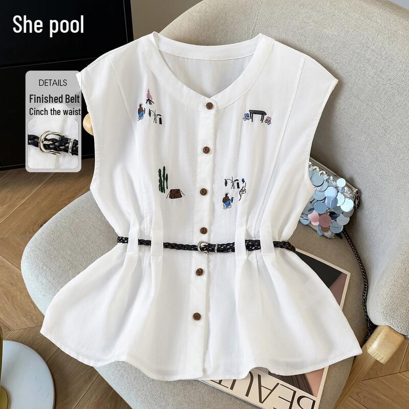 Women s Embroidered Crew Neck Sleeveless Tank Top L
Women s Embroidered Crew Neck Sleeveless Tank Top L