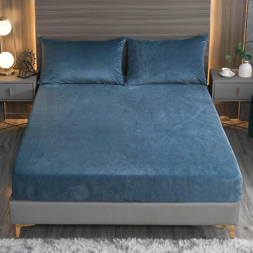 Простыня на подкладке из хрустального бархата, покрывало Simmons, универсальное теплое покрывало на кровать, наматрасник, нескользящее крепление из зимнего хрустального бархата 180*200+30cm