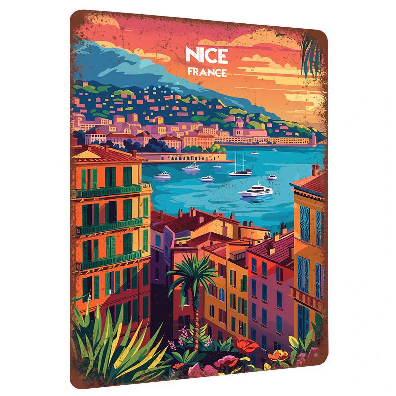 Nice France Coastal Landscape Metal Wall Art Mediterranean Port Decorative Painting Home Decor 20x30cm(7.8x11.8inch)
Nice France Coastal Landscape Metal Wall Art Mediterranean Port Decorative Painting Home Decor 20x30cm(7.8x11.8inch)