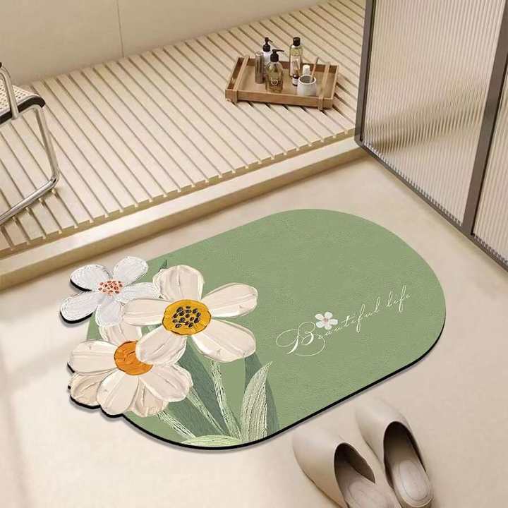 Трехмерный цветочный коврик для ног в ванной комнате, коврик из диатомовой грязи, нескользящий впитывающий коврик для туалетной двери, коврик для туалетной двери 40 * 60cm
Трехмерный цветочный коврик для ног в ванной комнате, коврик из диатомовой грязи, нескользящий впитывающий коврик для туалетной двери, коврик для туалетной двери 40 * 60cm