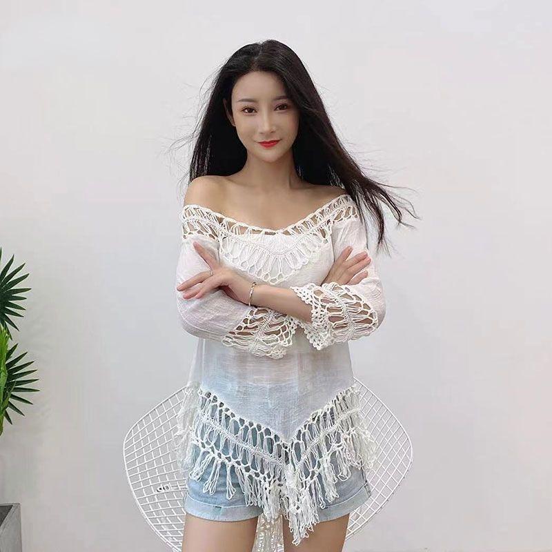 Солнцезащитная одежда для женщин, свитер с вырезами, летние сексуальные вязаные топы, верхняя одежда L
Солнцезащитная одежда для женщин, свитер с вырезами, летние сексуальные вязаные топы, верхняя одежда L