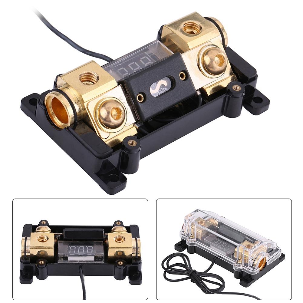 Universal 100A Car Auto Vehicle Audio Power Fuse Box Holder Block with LED Voltage Display
Universal 100A Car Auto Vehicle Audio Power Fuse Box Holder Block with LED Voltage Display