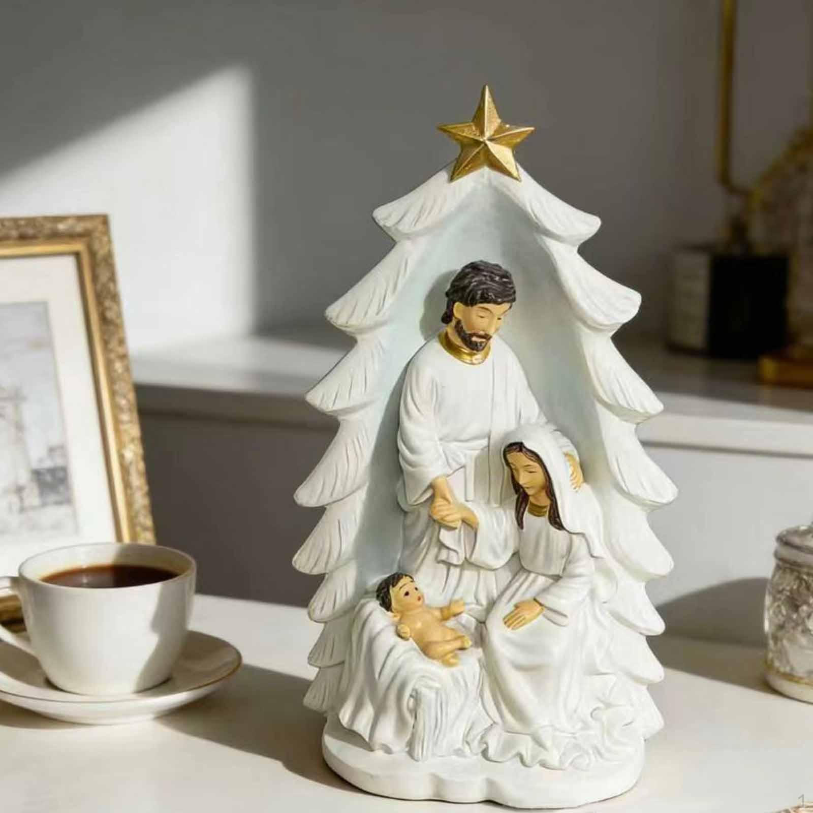 Nativity Scene Figurine Xmas Statue Creative Religious Decor Ornament Collectible Decorative Resin
Nativity Scene Figurine Xmas Statue Creative Religious Decor Ornament Collectible Decorative Resin