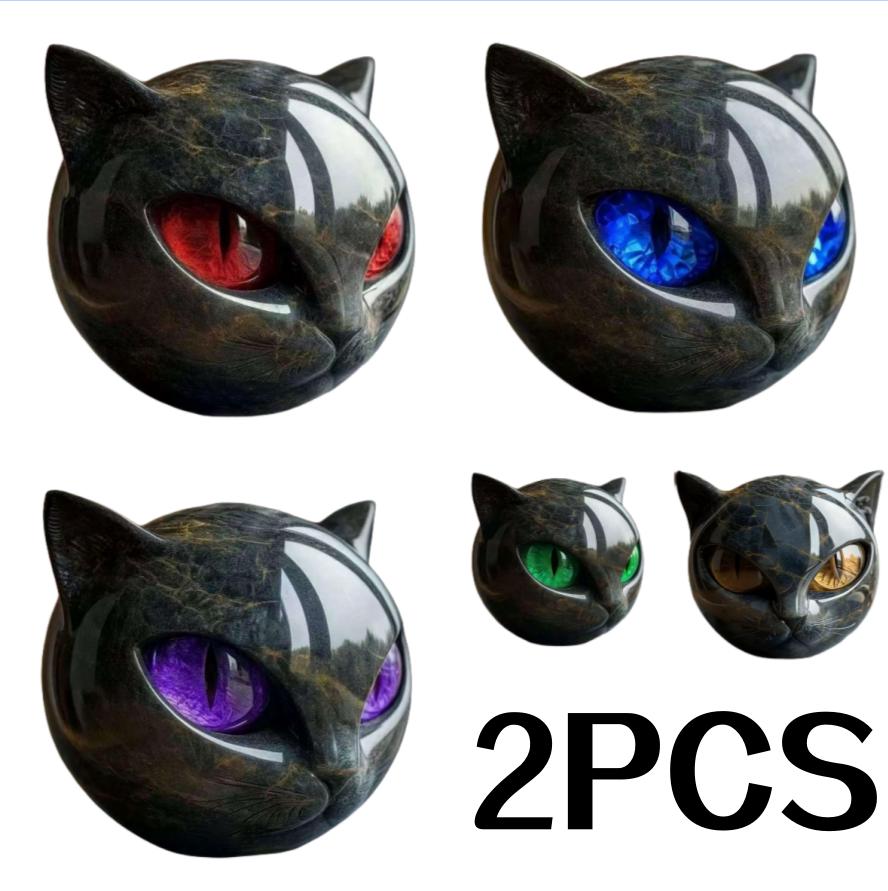 2Pcs Random Color Luxurious Black Cat Stone Resin Sculpture - Elegant Volcanic Rock Effect Statue with Intricate Marble Pattern Eyes an
2Pcs Random Color Luxurious Black Cat Stone Resin Sculpture - Elegant Volcanic Rock Effect Statue with Intricate Marble Pattern Eyes an
