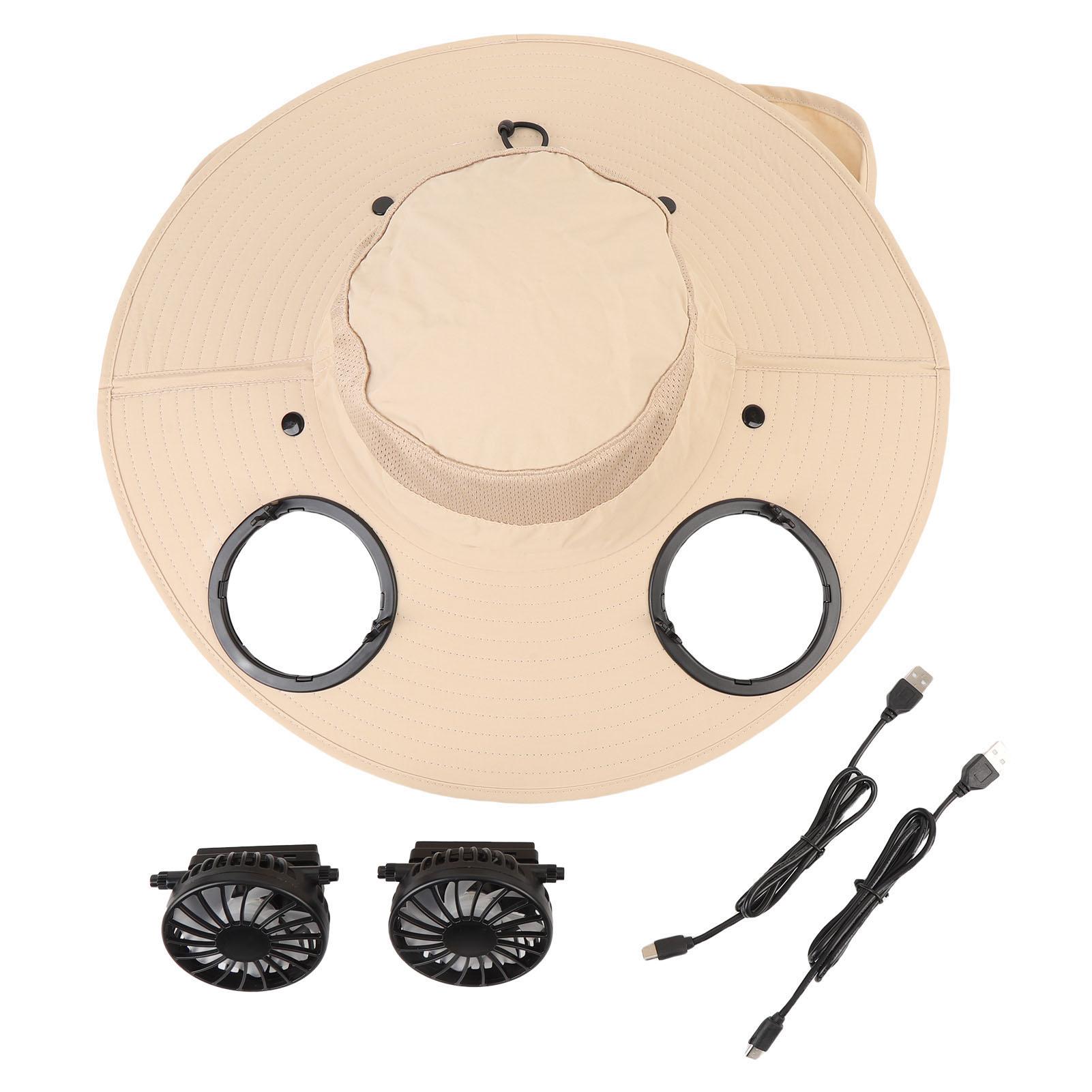 Sunshade Hat with Double Fans USB Charging Cooling Fan Wide Brim Shawl Hat for Outdoor Work Fishing
Sunshade Hat with Double Fans USB Charging Cooling Fan Wide Brim Shawl Hat for Outdoor Work Fishing