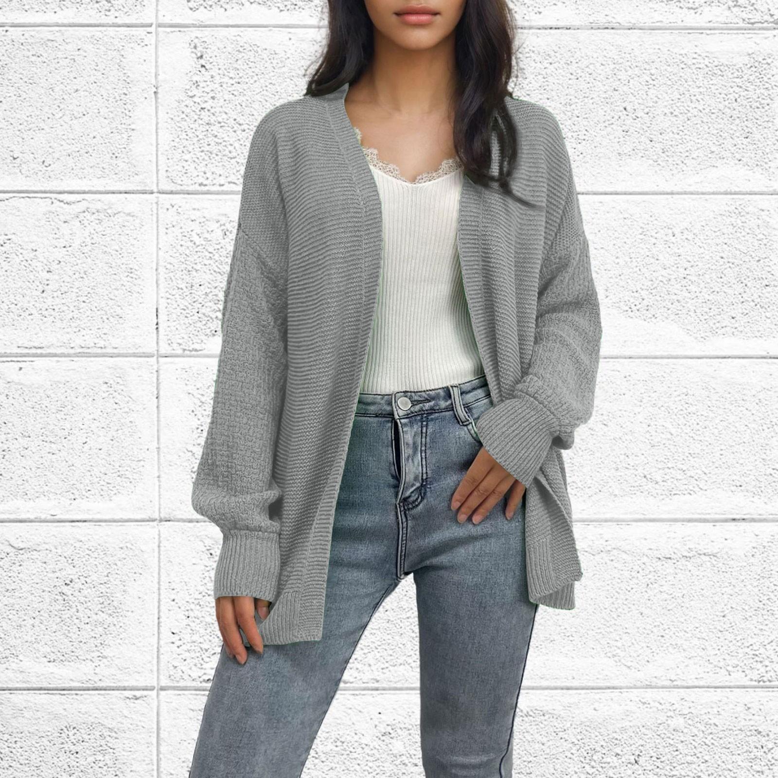 Женский однотонный свободный трикотажный кардиган с длинным рукавом для женщин L
Женский однотонный свободный трикотажный кардиган с длинным рукавом для женщин L