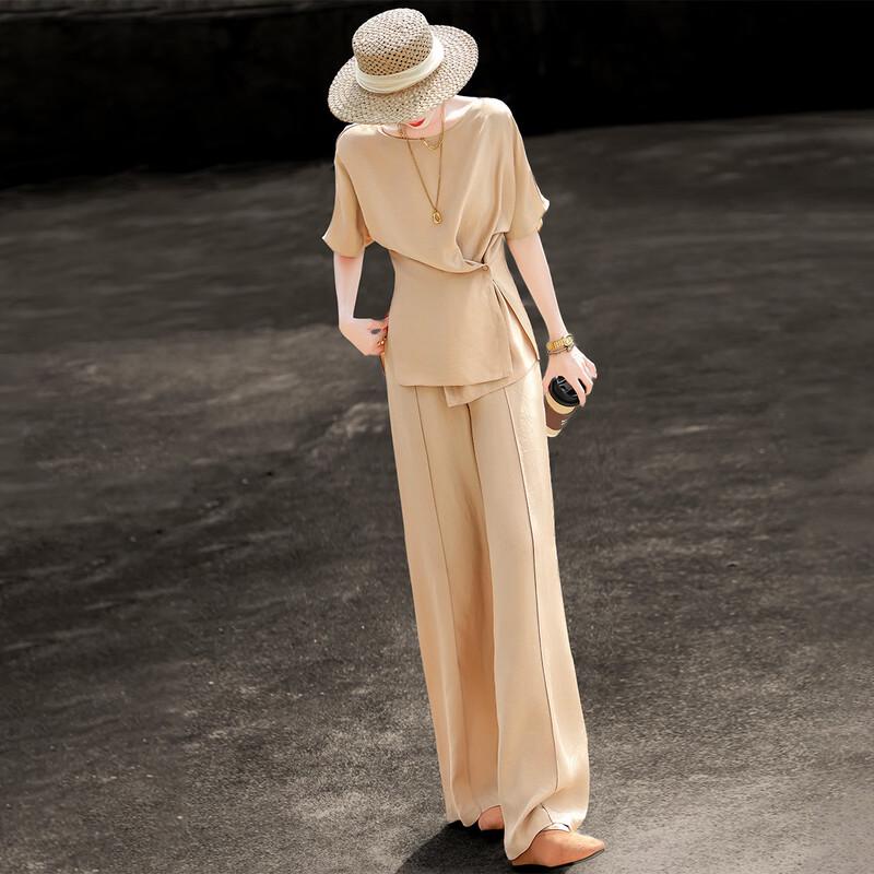 Women s Luxury Acetate Slit Top & Wide-Leg Pants Set M
Women s Luxury Acetate Slit Top & Wide-Leg Pants Set M