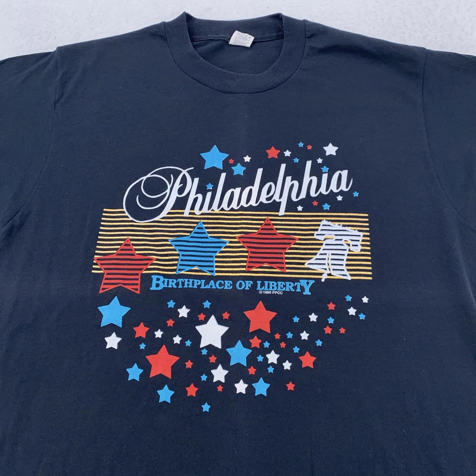 Vintage Philadelphia Shirt Mens M/L Birthplace of Liberty Stars USA 1989 Tee 2XL
Vintage Philadelphia Shirt Mens M/L Birthplace of Liberty Stars USA 1989 Tee 2XL