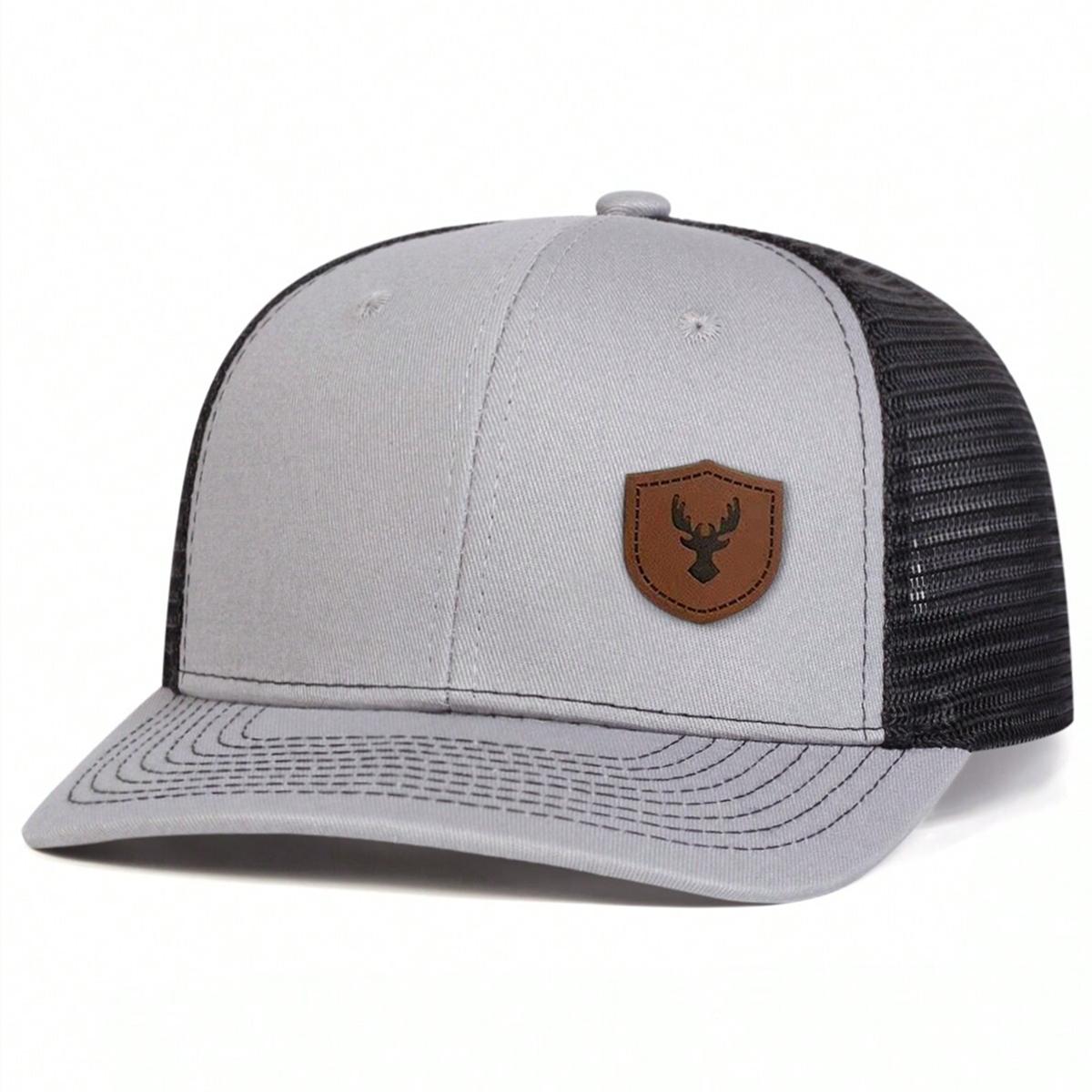 Unisex Little Deer Antlers Leather Label Baseball Net Caps Spring and Summer Outdoor Adjustable Casual Hats Sunscreen Hat сірий
Unisex Little Deer Antlers Leather Label Baseball Net Caps Spring and Summer Outdoor Adjustable Casual Hats Sunscreen Hat сірий