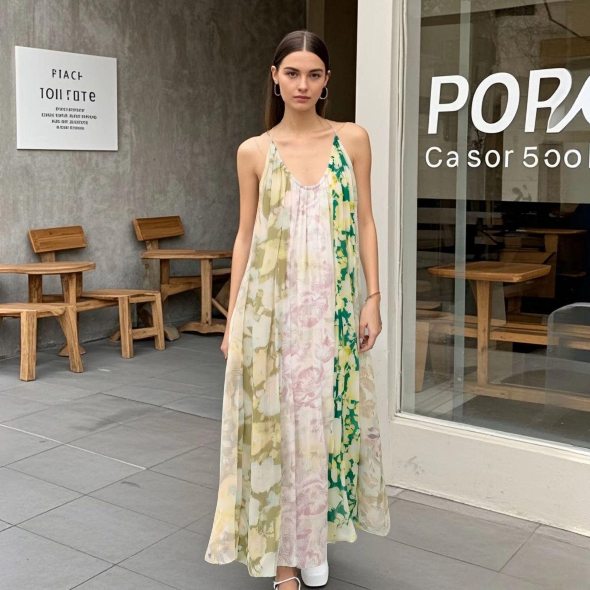 2025 Spring/Summer Floral Print Halter Patchwork Dress - Women s Loose, Simple, Lazy Style Small цветочный
2025 Spring/Summer Floral Print Halter Patchwork Dress - Women s Loose, Simple, Lazy Style Small цветочный