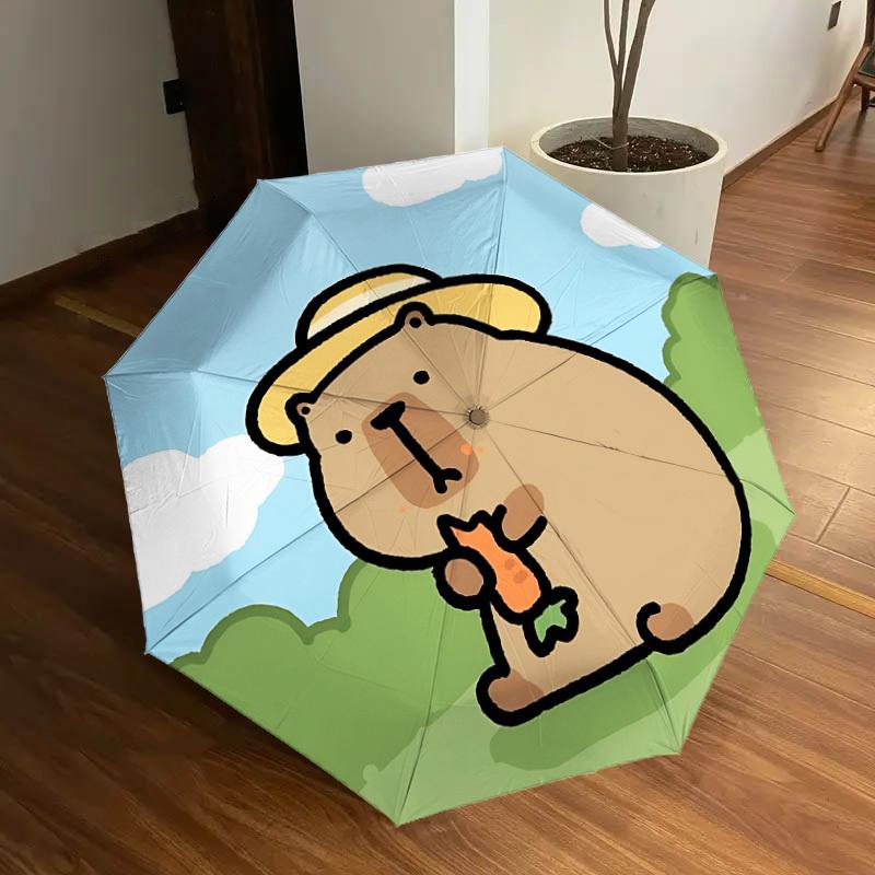 1pc Cute Capybara Automatic Folding Umbrella, Portable Collapsible Design, 8-Rib Iron Frame, Outdoor Accessory yy250905065
1pc Cute Capybara Automatic Folding Umbrella, Portable Collapsible Design, 8-Rib Iron Frame, Outdoor Accessory yy250905065