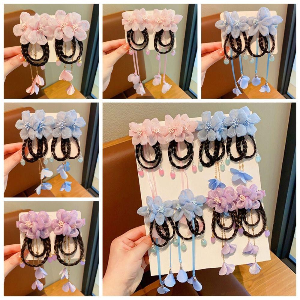 2Pcs Flower Hanfu Headdress Wig Cute Wig Braid Hairpin Hair Accessories Children Hair Clip Girls
2Pcs Flower Hanfu Headdress Wig Cute Wig Braid Hairpin Hair Accessories Children Hair Clip Girls