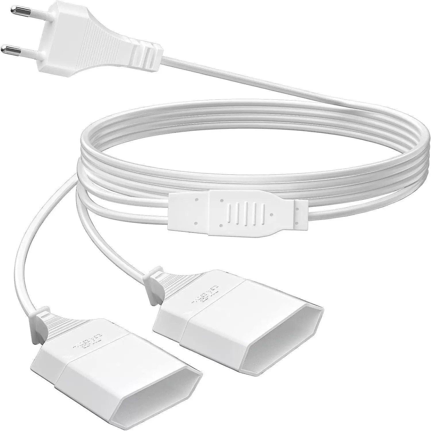 EU Standard Interlocking Male-Female Adapter Cable, 2-Core 4.0mm Round Pin for Desk Lamp Socket
EU Standard Interlocking Male-Female Adapter Cable, 2-Core 4.0mm Round Pin for Desk Lamp Socket