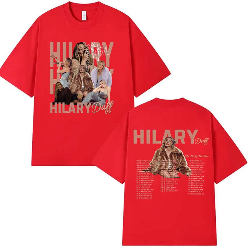 Hilary Duff The Lucky Me Tour 2026 Graphic T Shirt Unisex Women Harajuku Retro Oversized Cotton Tshirt Aesthetic Clothing Tshirts S
Hilary Duff The Lucky Me Tour 2026 Graphic T Shirt Unisex Women Harajuku Retro Oversized Cotton Tshirt Aesthetic Clothing Tshirts S