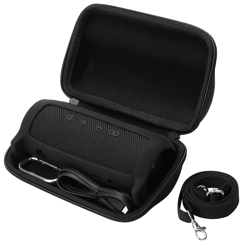 Khanka Made JBL Filp6 Bluetooth speaker storage case+ Silicone case + shoulder strap + carabiner super protection combination (black)
Khanka Made JBL Filp6 Bluetooth speaker storage case+ Silicone case + shoulder strap + carabiner super protection combination (black)
