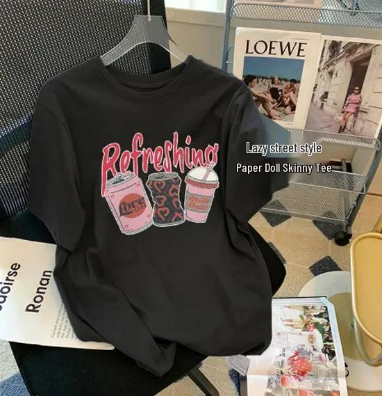 Korean Style Women’s Chic Plus Size Printed T-Shirt - Round Neck, Short Sleeve, Loose Fit, Mid-Length for Summer 2XL чорний
Korean Style Women’s Chic Plus Size Printed T-Shirt - Round Neck, Short Sleeve, Loose Fit, Mid-Length for Summer 2XL чорний