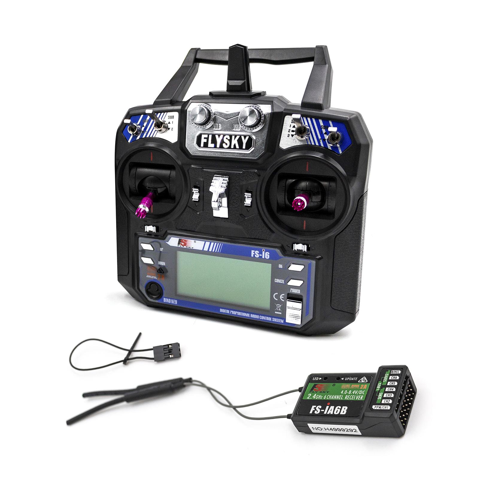 Flysky FS-i6 AFHDS 2A 2,4 ГГц 6-канальний передавач радіосистеми для планера вертольота з керуванням із FS-iA6B 6-канальним приймачем Вихід PPM з портом iBus with FS-iA6B 6Ch Receiver
Flysky FS-i6 AFHDS 2A 2,4 ГГц 6-канальний передавач радіосистеми для планера вертольота з керуванням із FS-iA6B 6-канальним приймачем Вихід PPM з портом iBus with FS-iA6B 6Ch Receiver