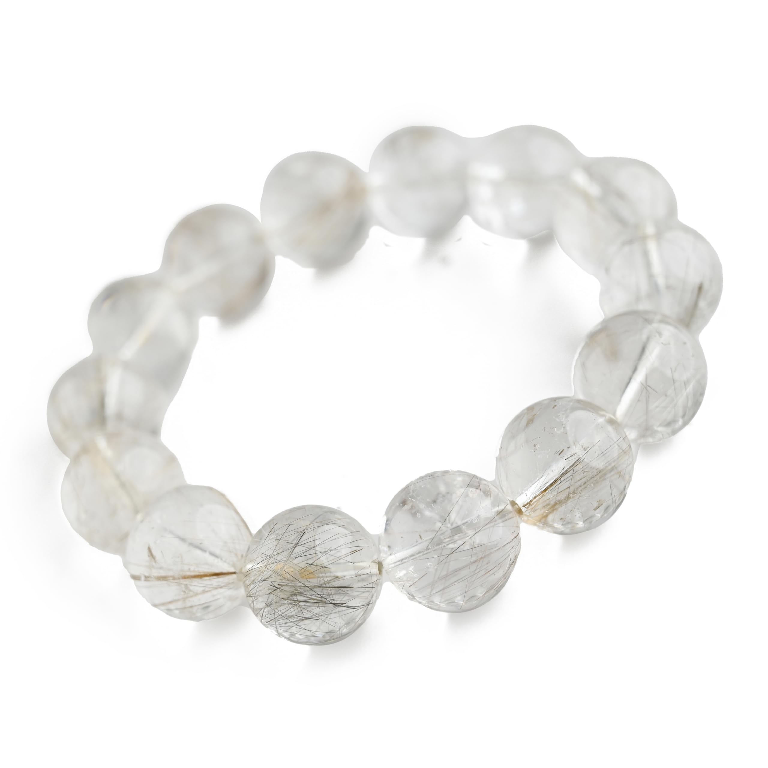 Eigado Silver Rutilated Quartz 17mm 19cm Wrist Limited Natural Power Prayer Good Luck Feng Shui Bracelet, Stone, Circumference, One-of-a-Kind,
Eigado Silver Rutilated Quartz 17mm 19cm Wrist Limited Natural Power Prayer Good Luck Feng Shui Bracelet, Stone, Circumference, One-of-a-Kind,