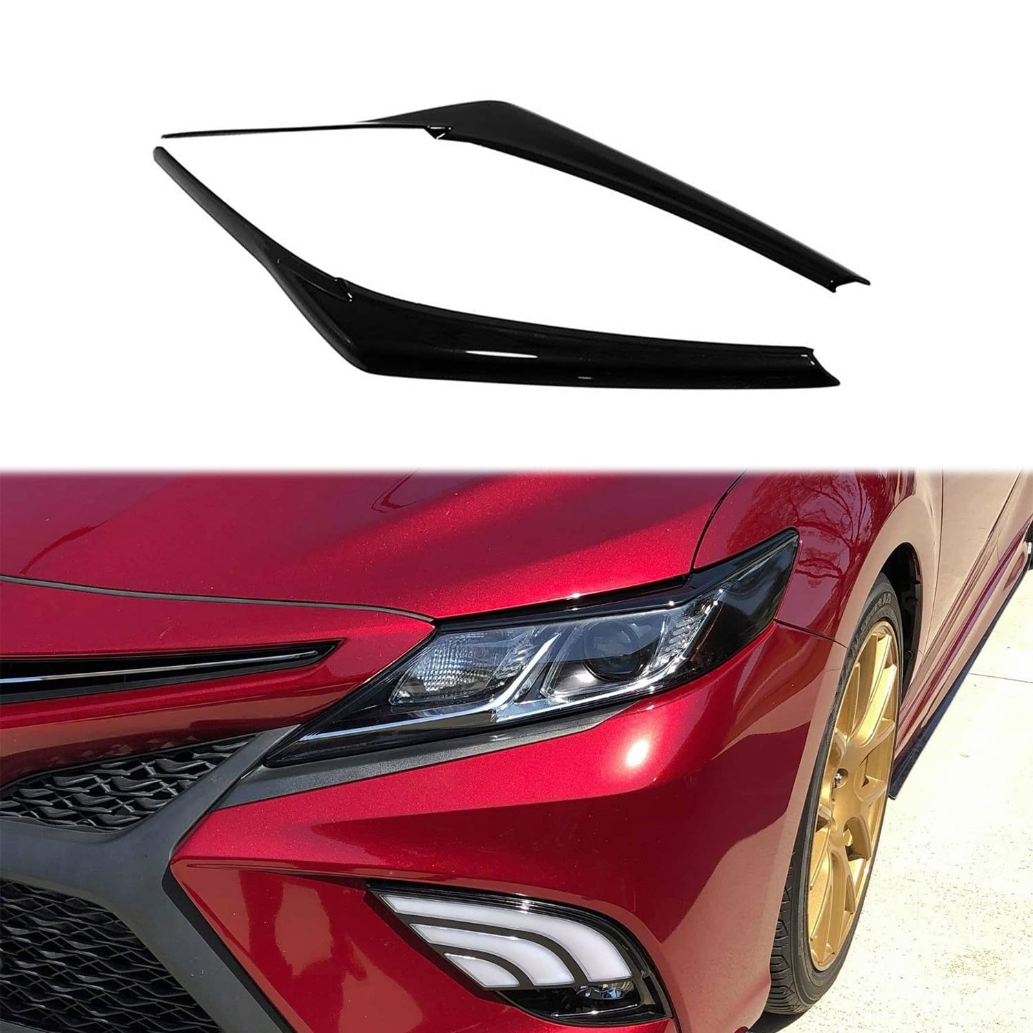 Декоративные накладки на фары передней части Toyota Camry 70 серии от HyoLebi. (2017.10-2020) Запчасти, отделка, декоративные аксессуары. чёрный
Декоративные накладки на фары передней части Toyota Camry 70 серии от HyoLebi. (2017.10-2020) Запчасти, отделка, декоративные аксессуары. чёрный