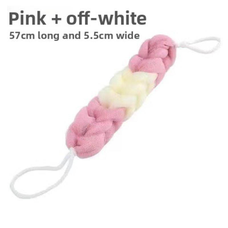 Большая Длинная Взрослая Мощная Очищающая Спину Мочалка для Спины Pink &Beige