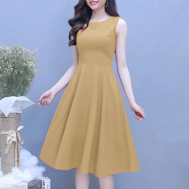 ZANZEA женское летнее повседневное однотонное платье без рукавов с круглым вырезом и талией XL хаки
ZANZEA женское летнее повседневное однотонное платье без рукавов с круглым вырезом и талией XL хаки