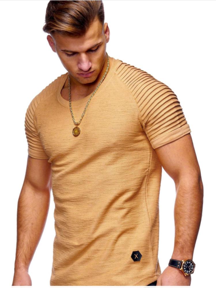 Men s Round Neck Slim Fit Pleated Layered Shoulder Sleeves Solid Color T-shirt 3XL хакі
Men s Round Neck Slim Fit Pleated Layered Shoulder Sleeves Solid Color T-shirt 3XL хакі
