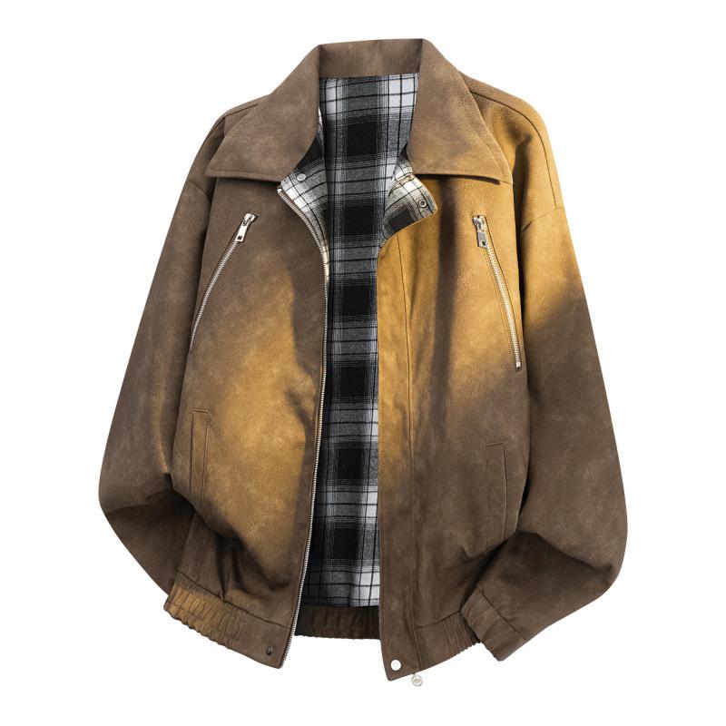 Autumn/Winter Reversible Plaid PU Leather Jacket - Retro Zipper Lapel Coat XXL (recommend 70-80 kg) кавовий
Autumn/Winter Reversible Plaid PU Leather Jacket - Retro Zipper Lapel Coat XXL (recommend 70-80 kg) кавовий