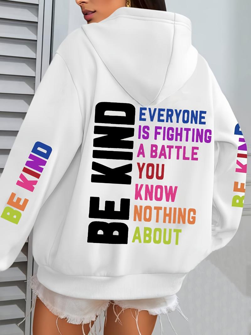 Be Kind-sudaderas con capucha para mujer estampado de letras forro polar cálido con capucha sudaderas holgadas S
Be Kind-sudaderas con capucha para mujer estampado de letras forro polar cálido con capucha sudaderas holgadas S