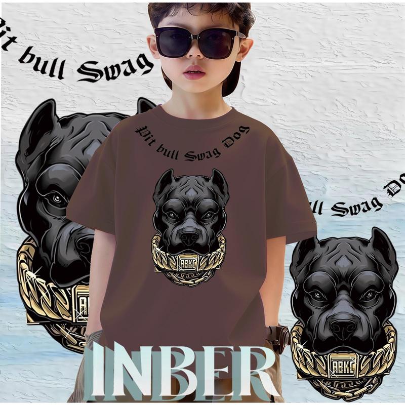Children s T-shirt Street Style Bulldog Pattern Short Sleeve Round Neck T-shirt 140
Children s T-shirt Street Style Bulldog Pattern Short Sleeve Round Neck T-shirt 140