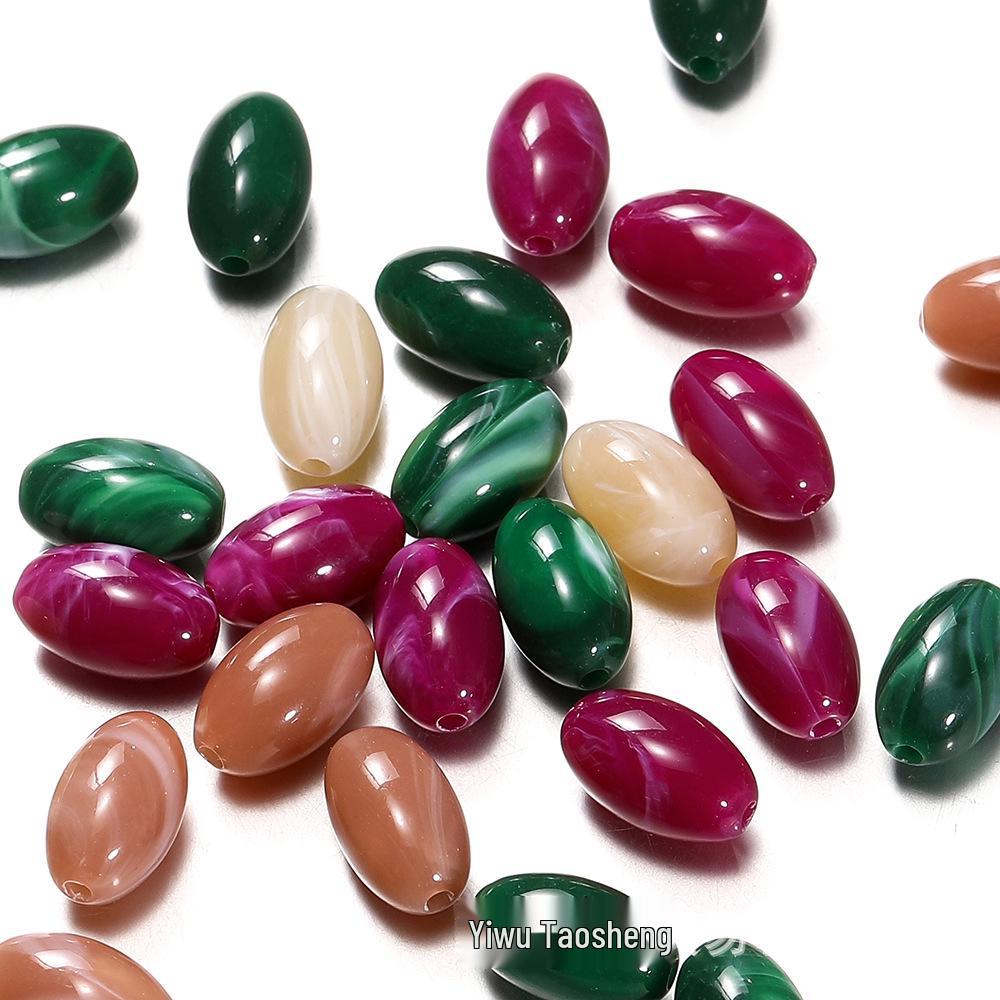 Multicolor Acrylic Imitation Jade Oval Beads, Large Rice-shaped Design 20 pieces - 8.5*13.5mm
Multicolor Acrylic Imitation Jade Oval Beads, Large Rice-shaped Design 20 pieces - 8.5*13.5mm