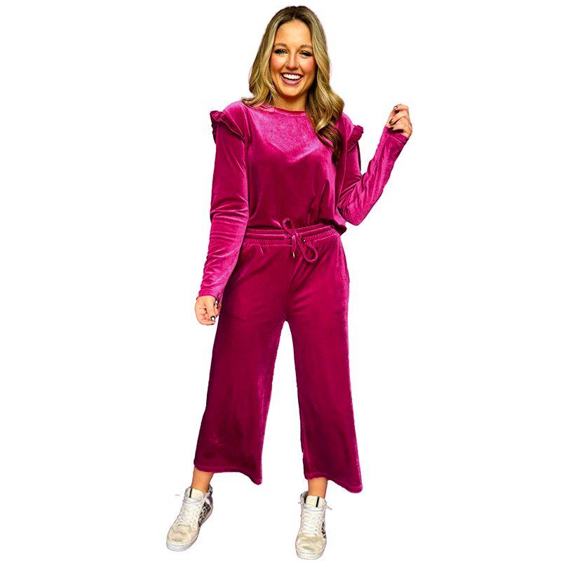 Европейский и американский темперамент Однотонный бархатный модный комплект Женский 2025 Осень Новый Топ с длинным рукавом Укороченные брюки Комплект из двух предметов Женский Rose Red Size S fit (45.00 kg-55.00 kg
Европейский и американский темперамент Однотонный бархатный модный комплект Женский 2025 Осень Новый Топ с длинным рукавом Укороченные брюки Комплект из двух предметов Женский Rose Red Size S fit (45.00 kg-55.00 kg