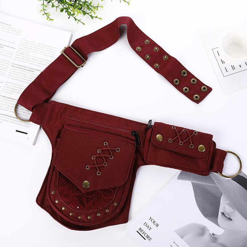 Vintage Unisex Fanny Pack Multi-pockets Waist Bag Canvas Hip Bum Bag Women Chest Bag Bohemian Leg Phone Bag винний
Vintage Unisex Fanny Pack Multi-pockets Waist Bag Canvas Hip Bum Bag Women Chest Bag Bohemian Leg Phone Bag винний