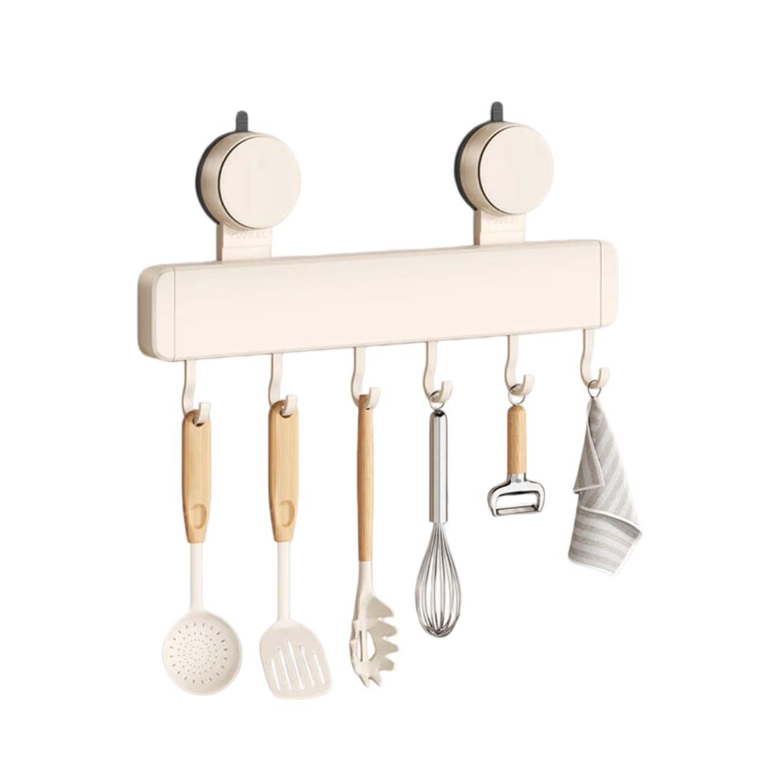 Yweel Suction Cup Kitchen Hook Rack, Hanging Rod, Wall-Mounted Kitchen Utensil Hanger, Multifunctional Storage Shelf, Cream White, 30cm білий
Yweel Suction Cup Kitchen Hook Rack, Hanging Rod, Wall-Mounted Kitchen Utensil Hanger, Multifunctional Storage Shelf, Cream White, 30cm білий