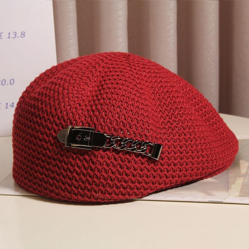 Trendy cool anti-wearing forward hat women s spring and summer hollow breathable beret Korean version of the stereotype versatile face hat adjustable (54-59)
Trendy cool anti-wearing forward hat women s spring and summer hollow breathable beret Korean version of the stereotype versatile face hat adjustable (54-59)