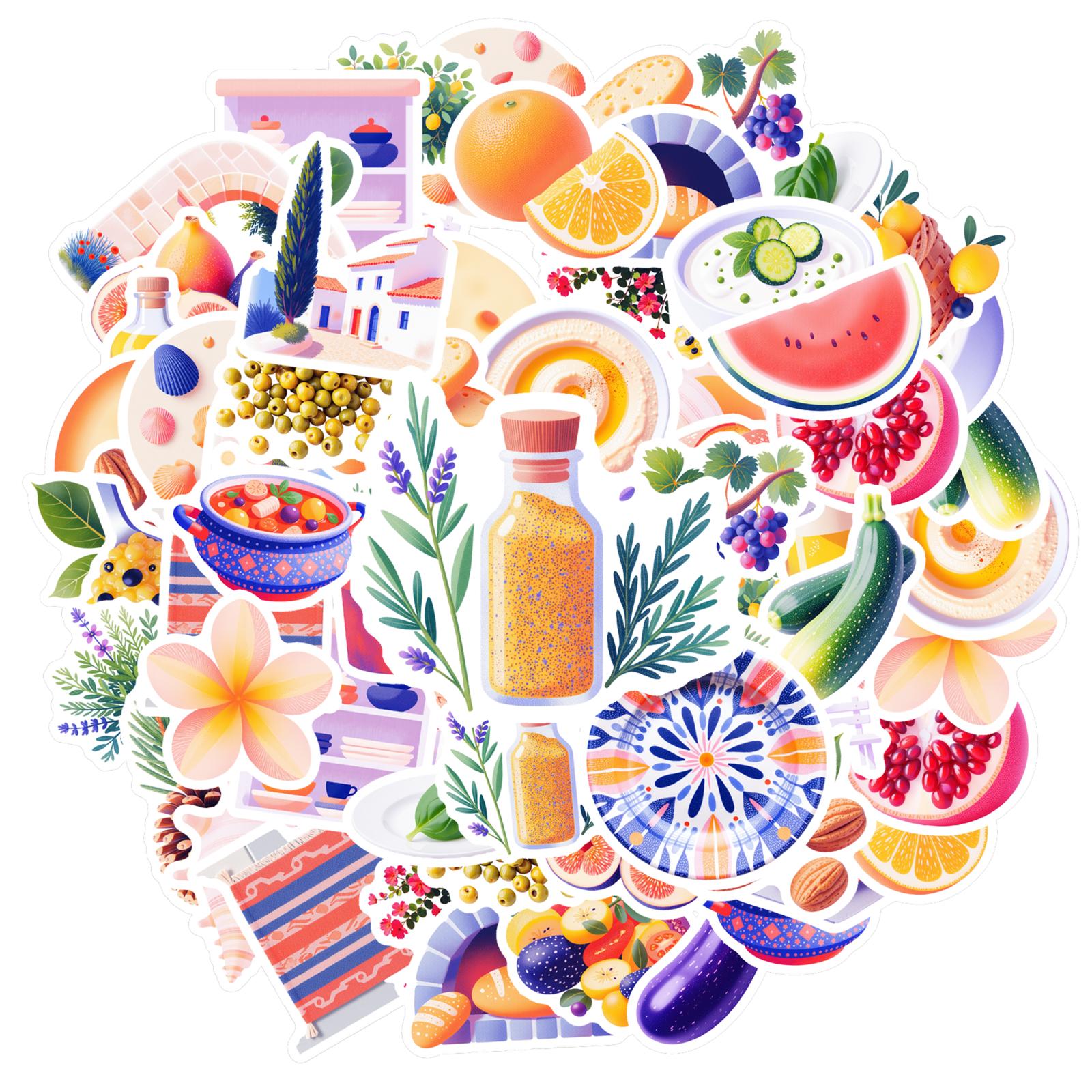 35-100pcs Natural Cuisine Mediterranean Lifestyle Stickers Graffiti Diy Sticker Fridge Luggage Laptop Phone Guitar Bike
35-100pcs Natural Cuisine Mediterranean Lifestyle Stickers Graffiti Diy Sticker Fridge Luggage Laptop Phone Guitar Bike