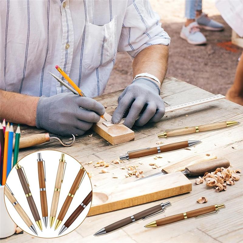 SHGO-6 Piece Retractable Pen Kit For Wood Turning 8Mm Click Pen Kit With Refills Lathe Turning Supplies For Pen Making Wood
SHGO-6 Piece Retractable Pen Kit For Wood Turning 8Mm Click Pen Kit With Refills Lathe Turning Supplies For Pen Making Wood