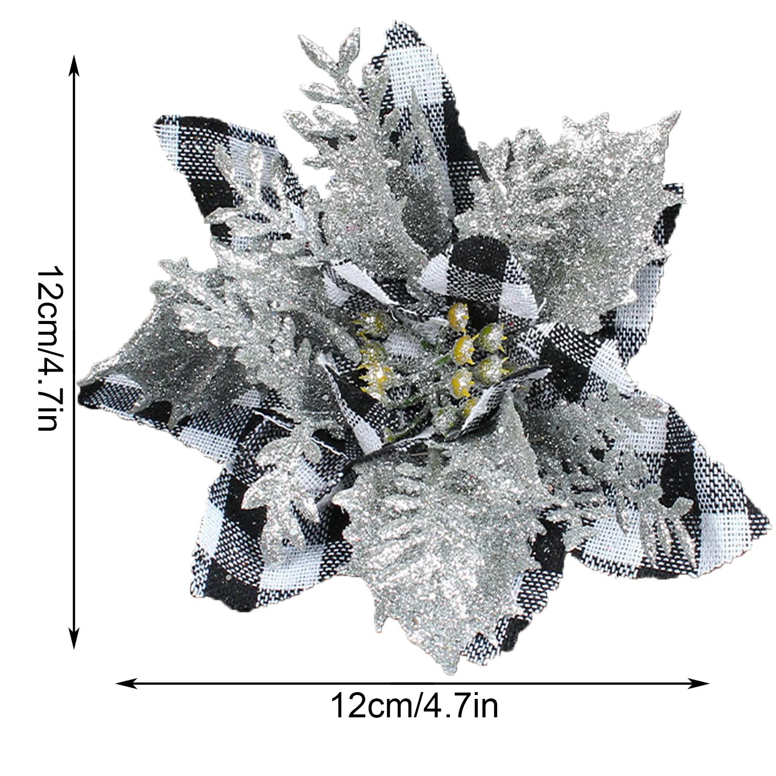 Xmas Trees Floral Arrangements Plaid Simulation Flowers With Glitter Powder Christmas Decoration Party DIY Rattan Accessories білий
Xmas Trees Floral Arrangements Plaid Simulation Flowers With Glitter Powder Christmas Decoration Party DIY Rattan Accessories білий