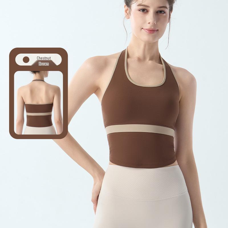 Color Block Yoga Halter Top with Chest Pads - Shockproof and Stylish Pilates Sports Bra for Women Medium
Color Block Yoga Halter Top with Chest Pads - Shockproof and Stylish Pilates Sports Bra for Women Medium