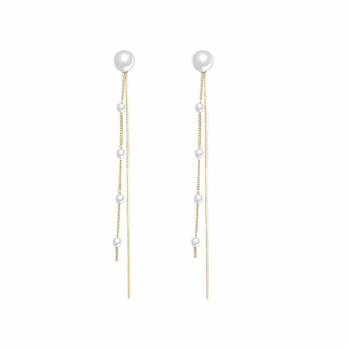 Korean Temperament Long Pendant Pearl Tassel Line Dangle Earrings for Women Wedding Party Daily Wear Jewelry Accessories Gifts золотой
Korean Temperament Long Pendant Pearl Tassel Line Dangle Earrings for Women Wedding Party Daily Wear Jewelry Accessories Gifts золотой