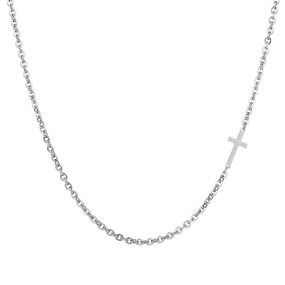 Fashion Sideways Cross Necklace Dropshipping Female Gold Color Stainless Steel Small Cross Pendant For Women Jewelry Gift 40cm
Fashion Sideways Cross Necklace Dropshipping Female Gold Color Stainless Steel Small Cross Pendant For Women Jewelry Gift 40cm
