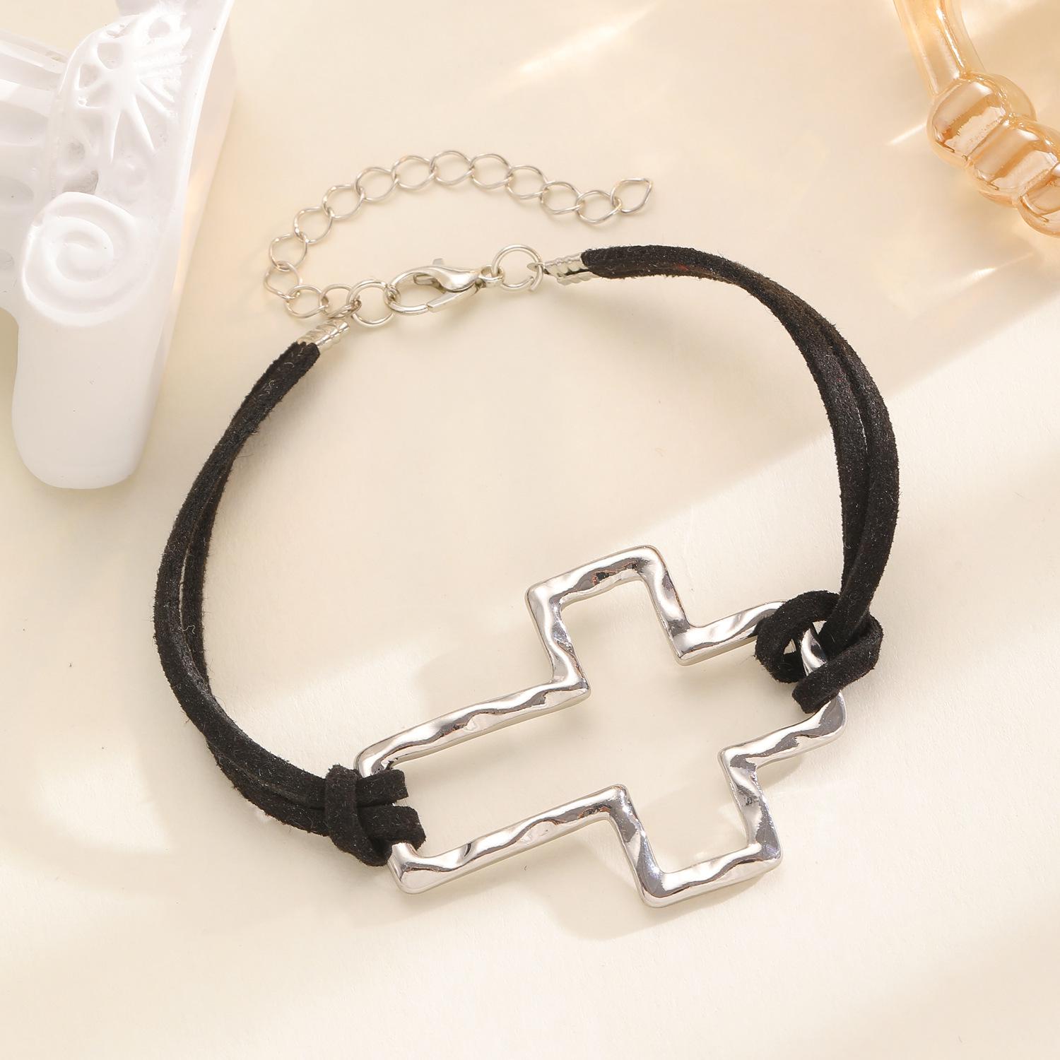 Stylish Spring Elastic Geometric Heart and Cross Bracelet with Red String for Women & Couples
Stylish Spring Elastic Geometric Heart and Cross Bracelet with Red String for Women & Couples