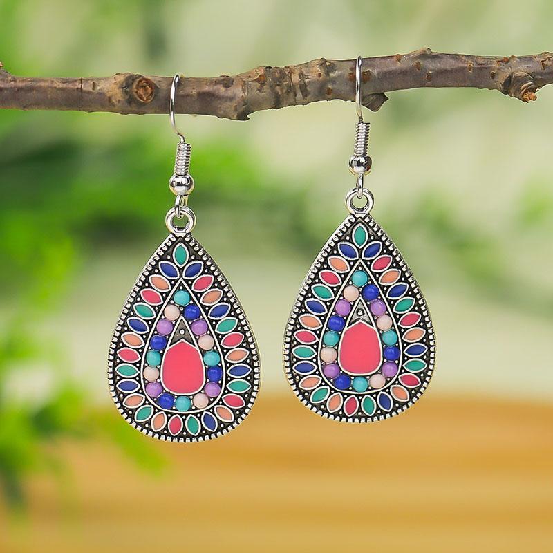 Bohemian Ethnic Water Drop Earrings Necklaces Set for Women Simple Drop Oil Multicolor Temperament Female Vacation Jewlery
Bohemian Ethnic Water Drop Earrings Necklaces Set for Women Simple Drop Oil Multicolor Temperament Female Vacation Jewlery