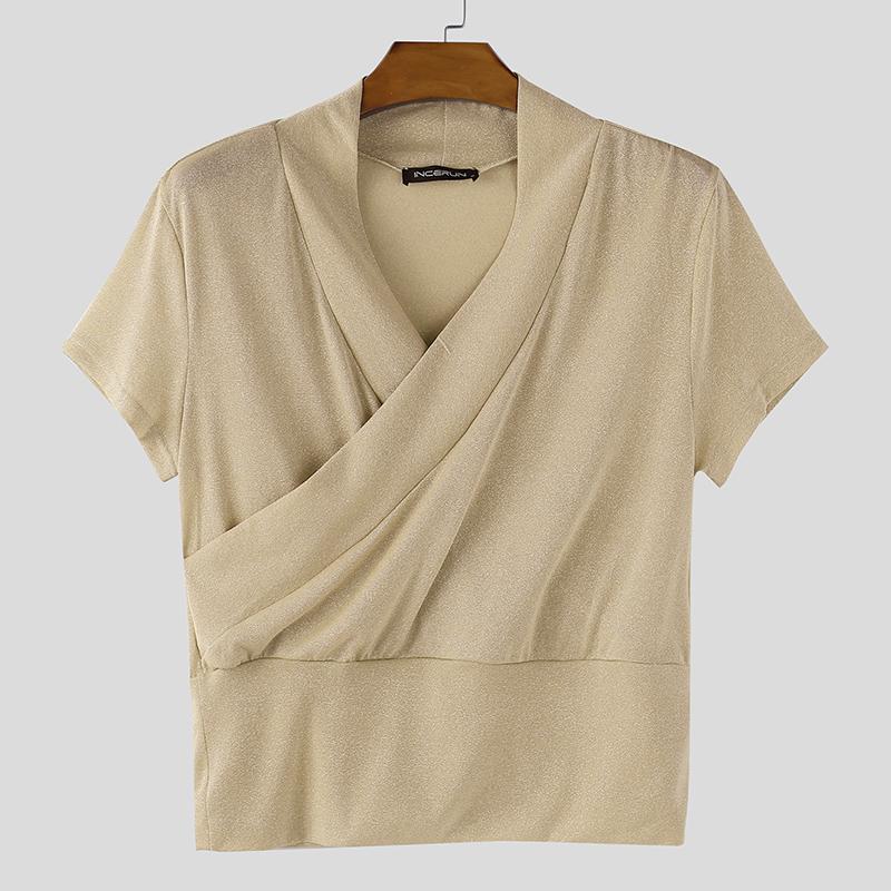 INCERUN Mens V Neck Short Sleeve Semi-Sheer Front Cross Glitter Casual Crop T-shirts 4XL абрикосовый
INCERUN Mens V Neck Short Sleeve Semi-Sheer Front Cross Glitter Casual Crop T-shirts 4XL абрикосовый