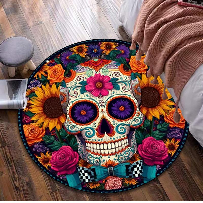 Day of the Dead Circular Rug - Office Decorative Carpet For Living Room Bedroom Door Mat Floor Rug Computer Chair Area Rug 80x80cm( 31x31in)
Day of the Dead Circular Rug - Office Decorative Carpet For Living Room Bedroom Door Mat Floor Rug Computer Chair Area Rug 80x80cm( 31x31in)