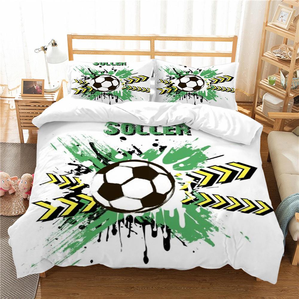 Постельное белье с футбольным принтом, костюм с наволочкой, модное домашнее постельное белье, королевский двойной размер, дышащий пододеяльник для мальчиков и мужчин, украшение для спальни EU Single 135x200cm
Постельное белье с футбольным принтом, костюм с наволочкой, модное домашнее постельное белье, королевский двойной размер, дышащий пододеяльник для мальчиков и мужчин, украшение для спальни EU Single 135x200cm