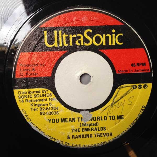 12inch Record EMERALDS & RANKING TREVOR - You Mean The World To Me NONE UltraSonic 1978 Jamaica Reggae, Ska & Dub Used
12inch Record EMERALDS & RANKING TREVOR - You Mean The World To Me NONE UltraSonic 1978 Jamaica Reggae, Ska & Dub Used