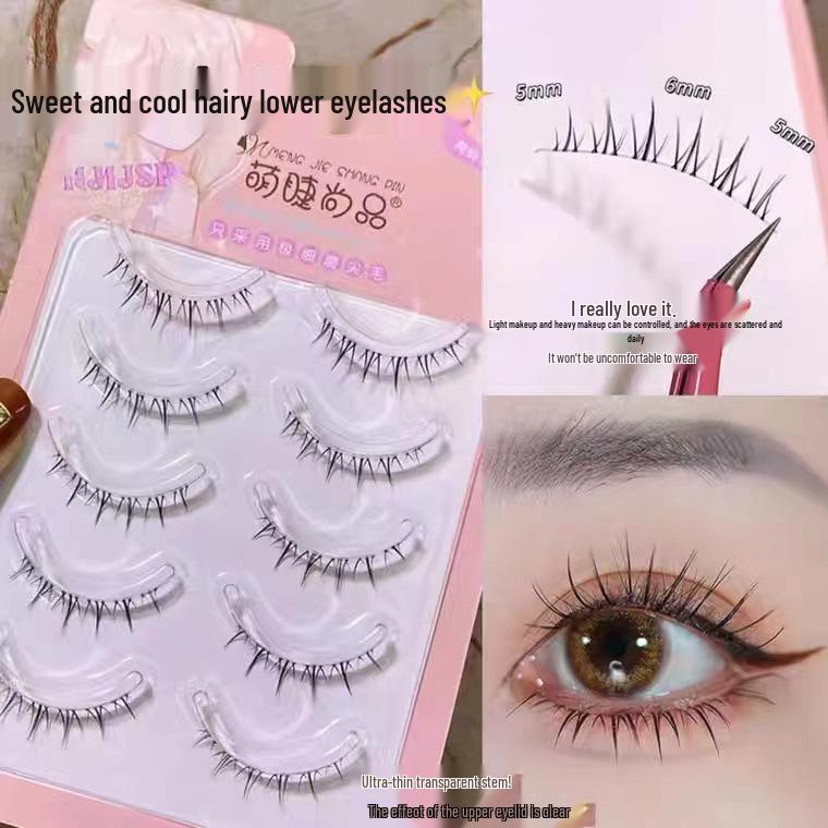 Mengjie Manga Sweet Cool Lower Lashes: Soft, Transparent Band for Comfortable Segmented Japanese Nude Makeup - ZX07
Mengjie Manga Sweet Cool Lower Lashes: Soft, Transparent Band for Comfortable Segmented Japanese Nude Makeup - ZX07
