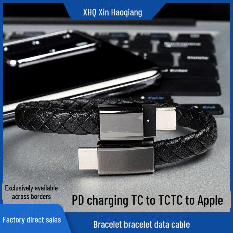 «66 Вт Dual-Head Type-C Fast Charge Кожаный плетеный браслет-кабель Power Bank» Type-c to Type-c 20cm
«66 Вт Dual-Head Type-C Fast Charge Кожаный плетеный браслет-кабель Power Bank» Type-c to Type-c 20cm