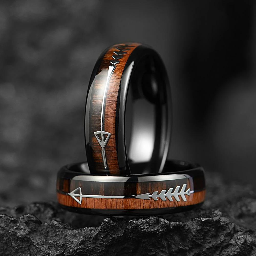 8MM Men s Koa Wood Inlay Stainless Steel Ring Unique Silver Arrow Steel Rings For Gift Luxury Party Wedding Band Jewelry Gift 7
8MM Men s Koa Wood Inlay Stainless Steel Ring Unique Silver Arrow Steel Rings For Gift Luxury Party Wedding Band Jewelry Gift 7
